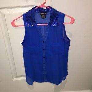 Blue Sparkly Blouse